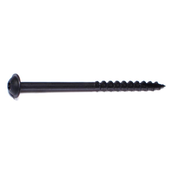 Saberdrive Wood Screw, #7, 2-1/2 in, Black Phosphate Steel Flange Round Head Torx Drive, 107 PK 50323 - main
